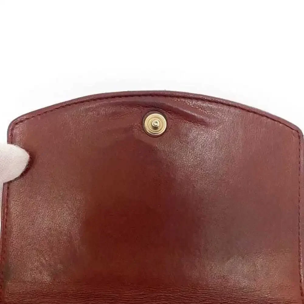 CHANEL Red Caviar Leather Logo Wallet